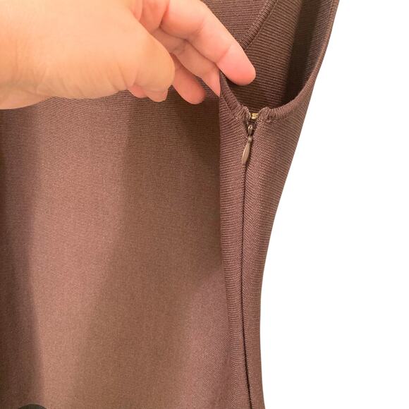 Zara Brown & Black Color-Block Belted Sleeveless Mini Dress Size Small NWT - Picture 5 of 11